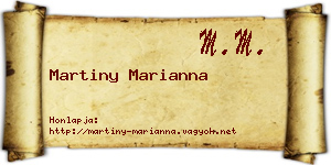 Martiny Marianna névjegykártya